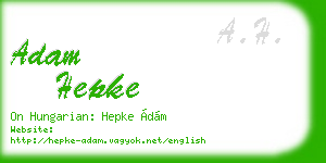 adam hepke business card